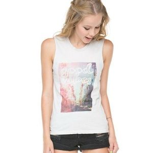 Brandy Melville good vibes muscle tee